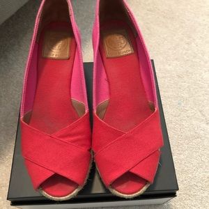 Tory Burch 8 1/2 color block wedges